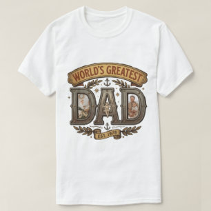 World's Greatest Dad Retro vibe Design T-Shirt