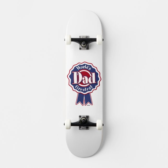 World's Greatest Dad - ribbon Skateboard (Front)