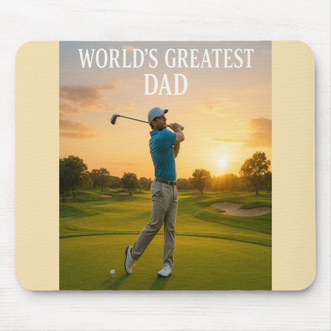 World's Greatest Dad – Sunset Swing Mouse Pad (Front)