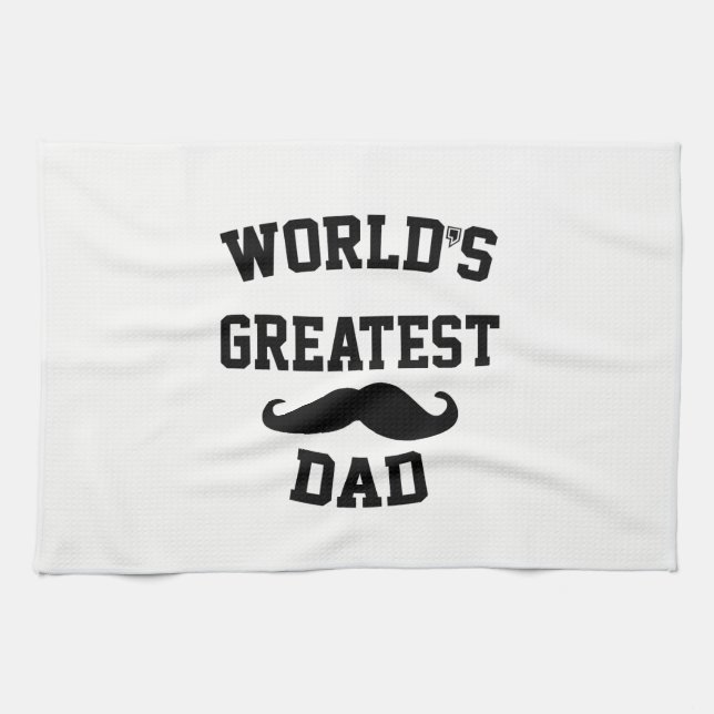 Worlds greatest dad tea towel (Horizontal)