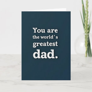 Worlds Greatest Dad Teal Card
