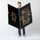 World's Greatest Dad Text Gold Typography