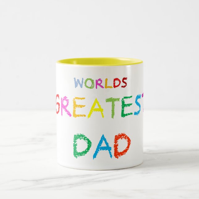 World's greatest dad Two-Tone coffee mug (Center)