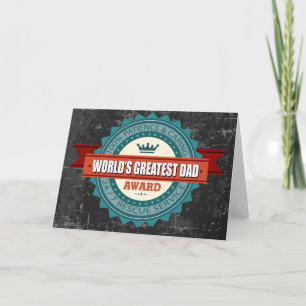 World's Greatest Dad Vintage Card