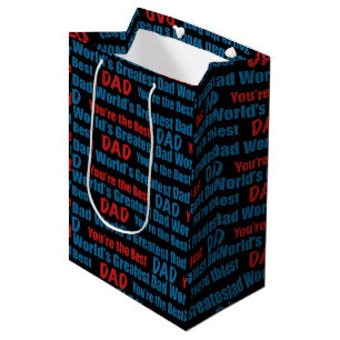 World's Greatest Dad You're the Best Medium Gift Bag