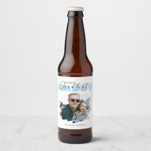 Worlds Greatest Daddy Photo Beer Bottle Label