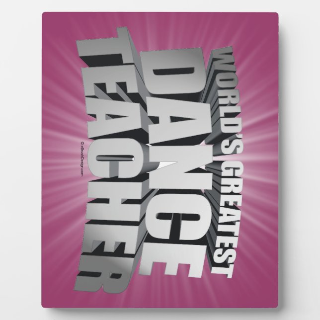 World's Greatest Dance Teacher Plaque (Front)