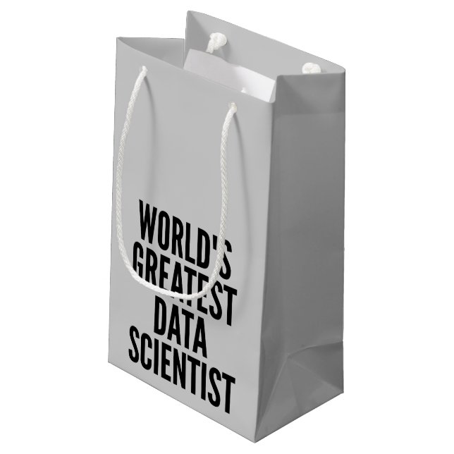 Worlds Greatest Data Scientist Small Gift Bag (Back Angled)