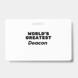 World's greatest Deacon ID Badge