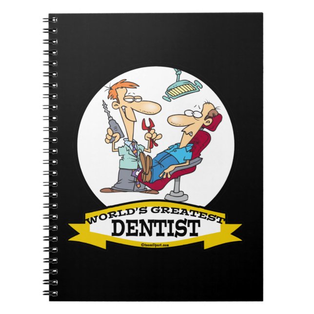 WORLDS GREATEST DENTIST MEN CARTOON NOTEBOOK (Front)