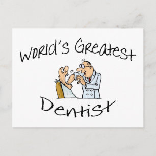 Worlds Greatest Dentist Open Wide Postcard