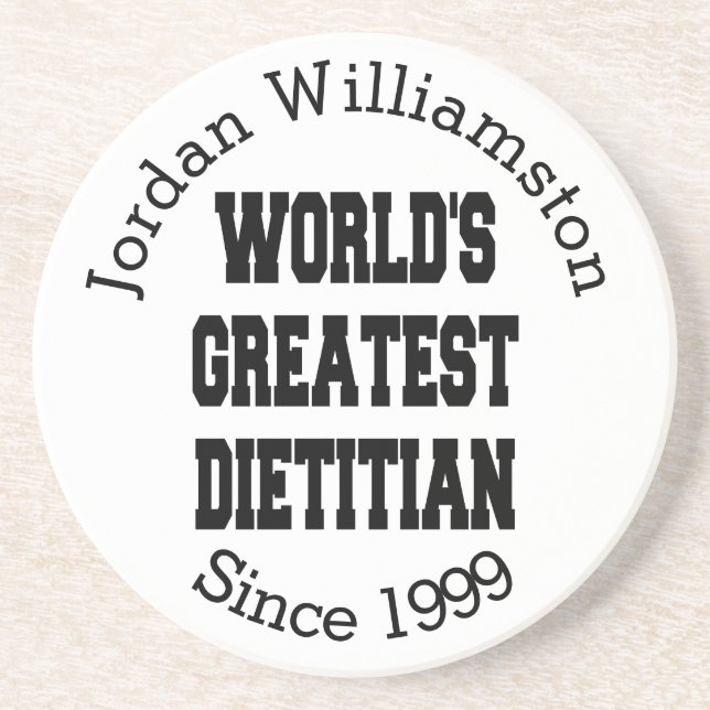 Worlds Greatest Dietician Coaster (Front)