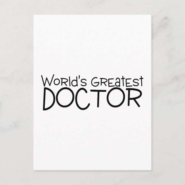 Worlds Greatest Doctor Postcard (Front)