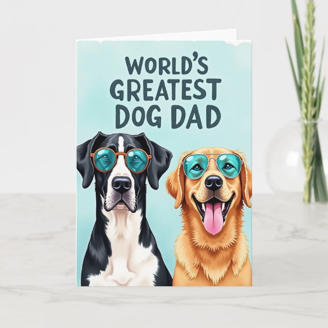 Worlds Greatest Dog Dad Art Card (Front)