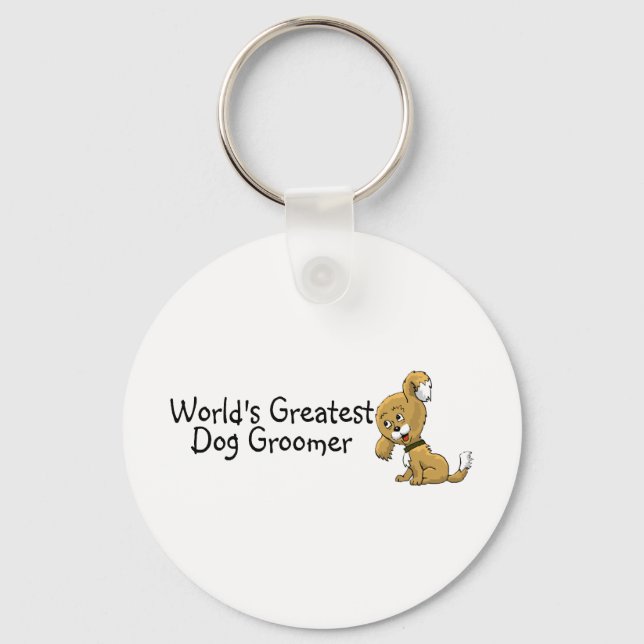 Worlds Greatest Dog Groomer Key Ring (Front)