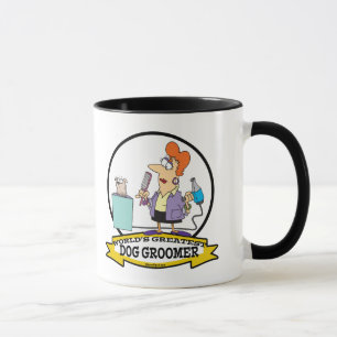 WORLDS GREATEST DOG GROOMER WOMEN CARTOON MUG