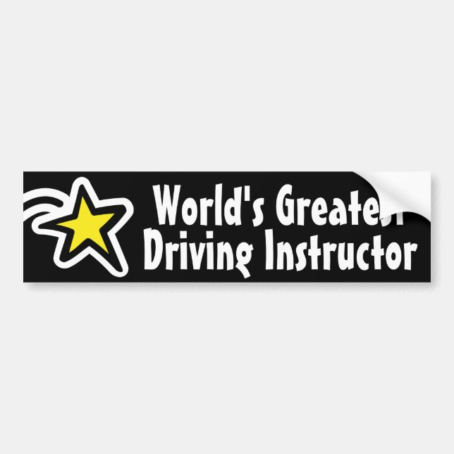 World's Greatest Driving Instructor / Teacher Bumper Sticker (Front)