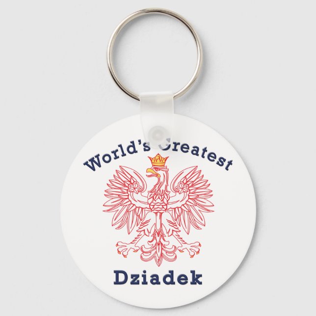 World's Greatest Dziadek Eagle Key Ring (Front)