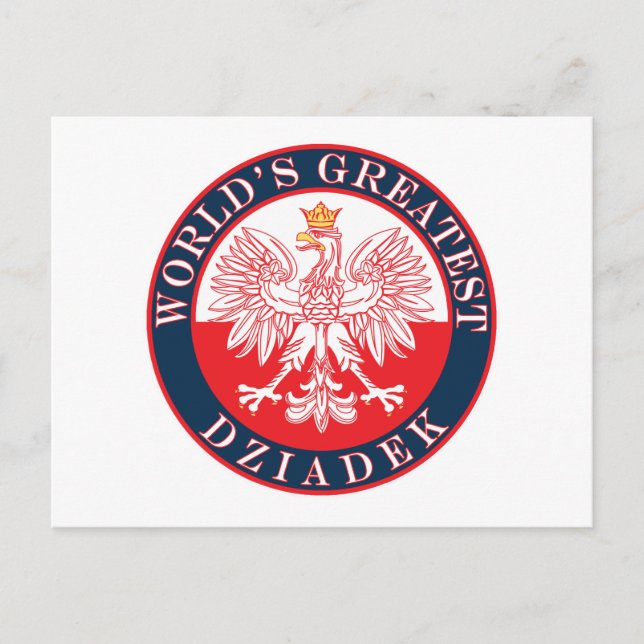 World's Greatest Dziadek Postcard (Front)