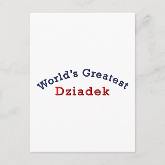 World's Greatest Dziadek Postcard (Front)