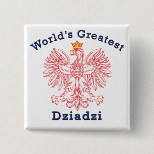 World's Greatest Dziadzi Eagle 15 Cm Square Badge