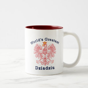 World's Greatest Dziadziu Red Eagle Two-Tone Coffee Mug