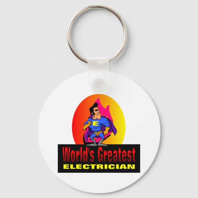World's Greatest Electrician Key Ring (Front)