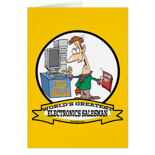 WORLDS GREATEST ELECTRONICS SALESMAN CARTOON (Front)