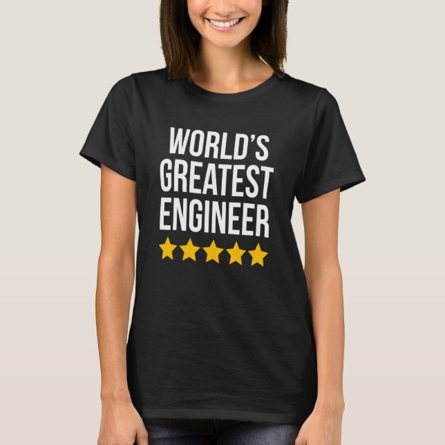 World's Greatest Engineer Electrical Software Mech T-Shirt (Front)