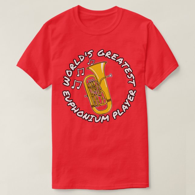 Worlds Greatest Euphonium Player Euphoniumist Bras T-Shirt (Design Front)