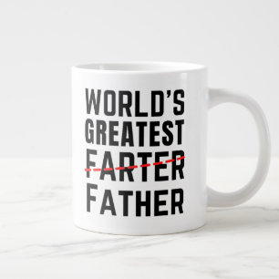 WORLD'S GREATEST FARTER - FATHER - FATHER'S DAY  LARGE COFFEE MUG