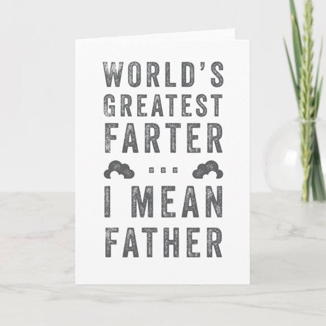 World's Greatest Farter Father's Day Card (Front)