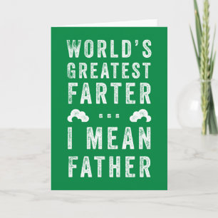 World's Greatest Farter Father's Day Custom Colour Card