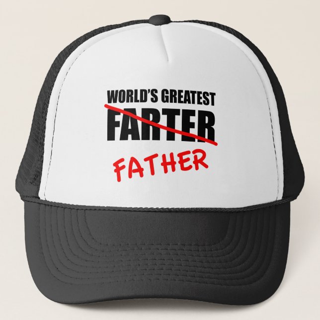 World's Greatest Farter Funny Father's Day Trucker Hat (Front)