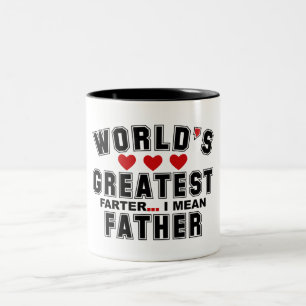 world's greatest farter i mean father 2023 Two-Tone coffee mug