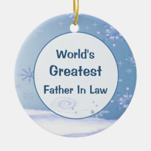World's Greatest Father In Law Christmas Ornament