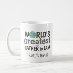World's Greatest Father in Law Personalised Coffee Mug