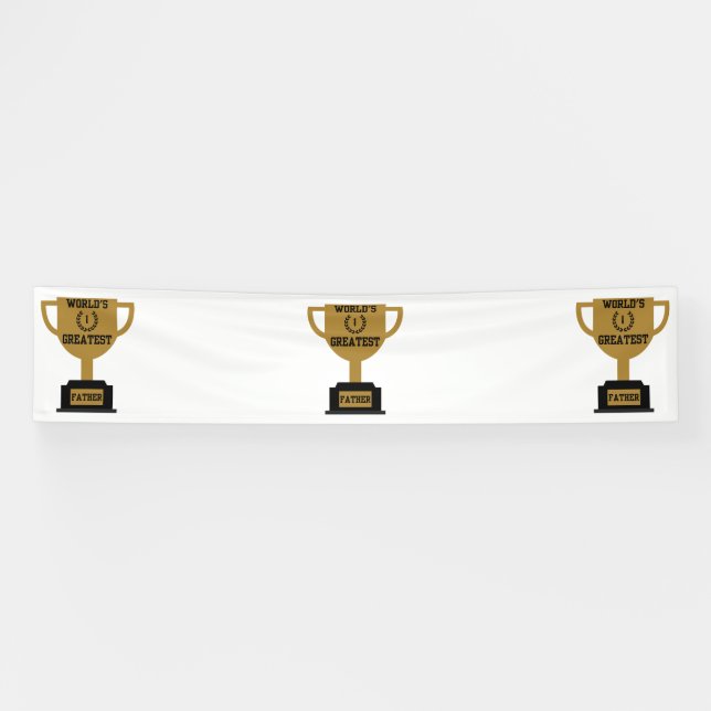 World's Greatest Father's Day 2.5x12 Vinyl Banner (Horizontal)