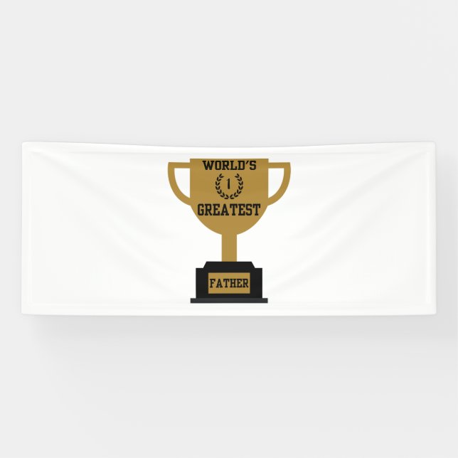 World's Greatest Father's Day 2.5x6 Vinyl Banner (Horizontal)