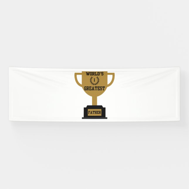World's Greatest Father's Day 2.5x8 Vinyl Banner (Horizontal)