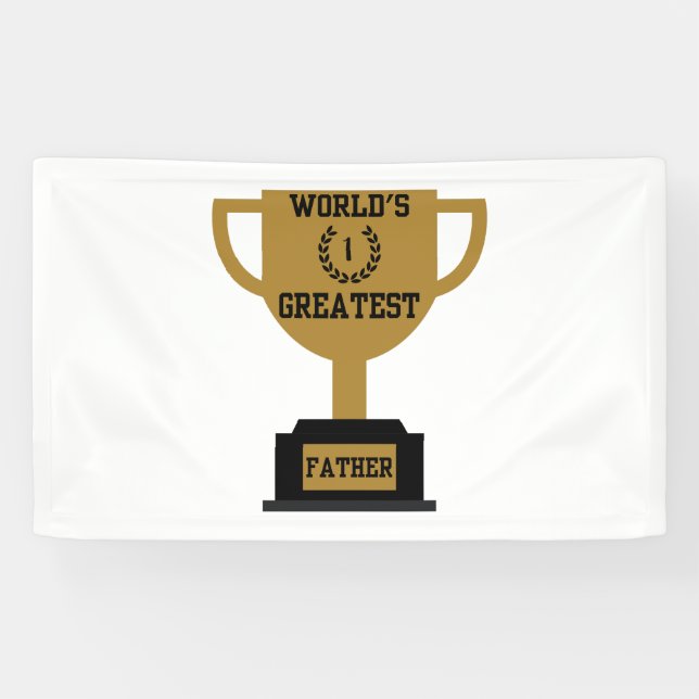 World's Greatest Father's Day 3x5 Vinyl Banner (Horizontal)