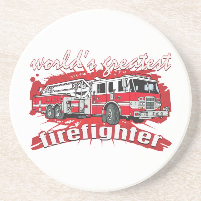 World's Greatest Firefighter Coaster (Front)