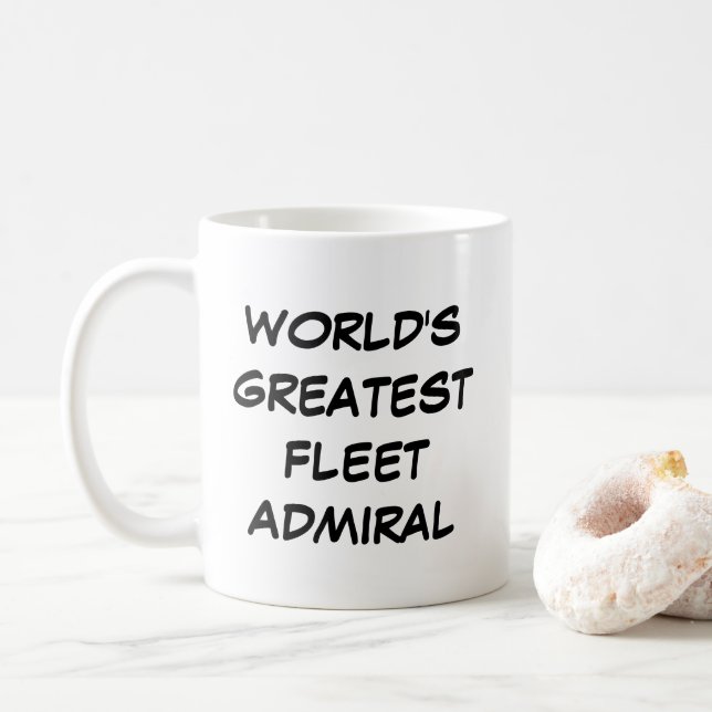 "World's Greatest Fleet Admiral" Mug (With Donut)