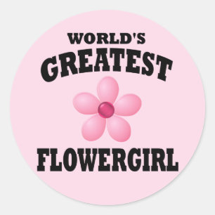 World's Greatest Flowergirl Classic Round Sticker