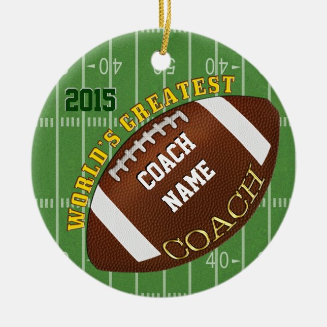 World's Greatest Football Coach Gifts, Ornament (Front)