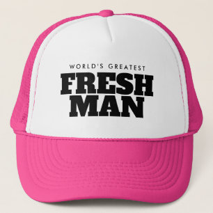 World's Greatest Freshman pink girl's Trucker Hat