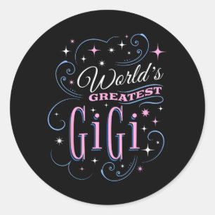 Worlds Greatest Gigi Cute Grandma Mothers Day Classic Round Sticker