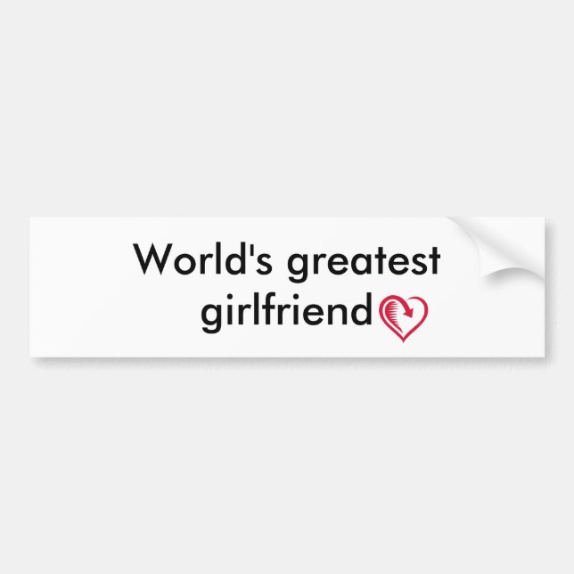 World's greatest girlfriend Bumper sticker (Front)