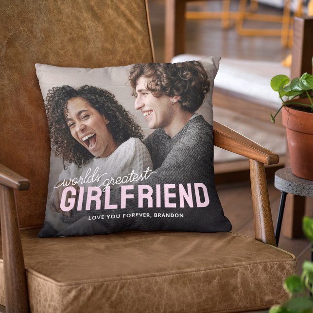 Worlds Greatest Girlfriend Photo Cushion (Creator Uploaded)