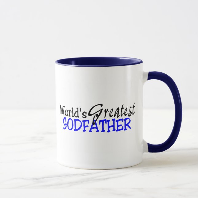 Worlds Greatest Godfather Blue Black Mug (Right)